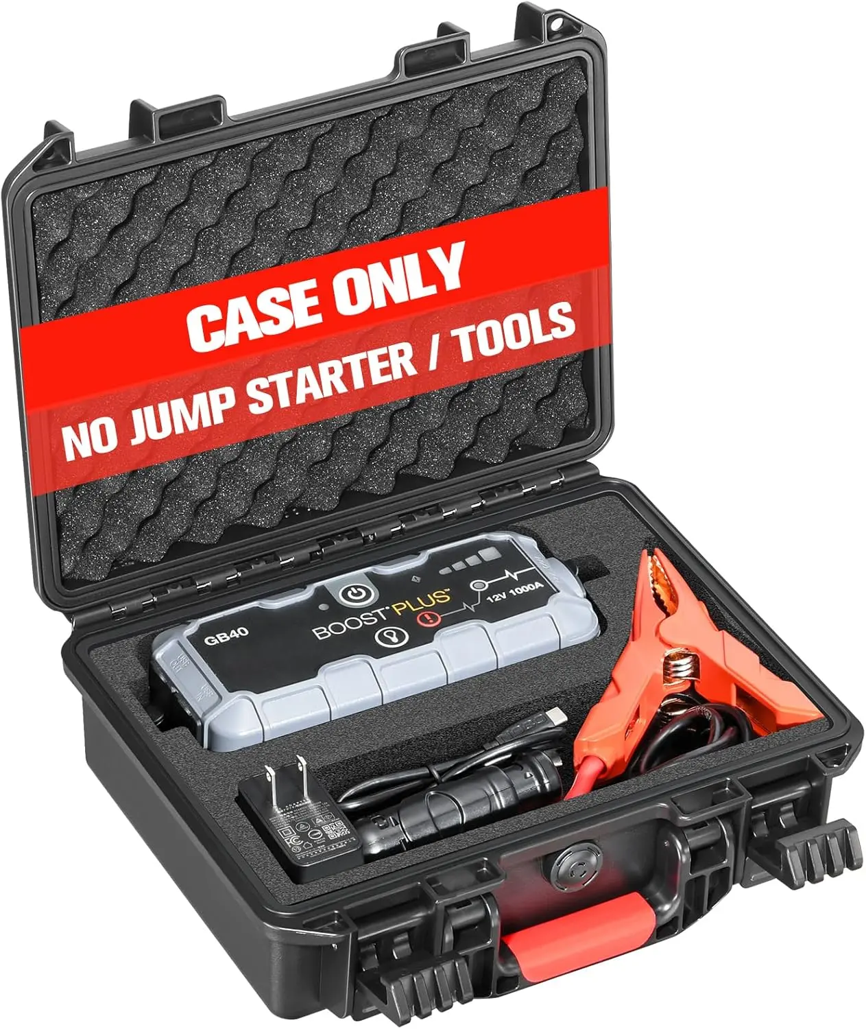 Case for NOCO Boost GB40 GB20 – Waterproof Hard Storage Box for 1000A Ultrasafe Jump Starter | Battery Pack Fast Car Charger Accessories | Portable Protective Storage for Drivers Road Trips Emergency HOSOCASE