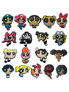 18 Pcs Cartoon Cartoon Shoe Charms For Bubble Slides Clogs Sandals,PVC Shoe Decorations Accessories Buckle For Christmas Birthday Gifts