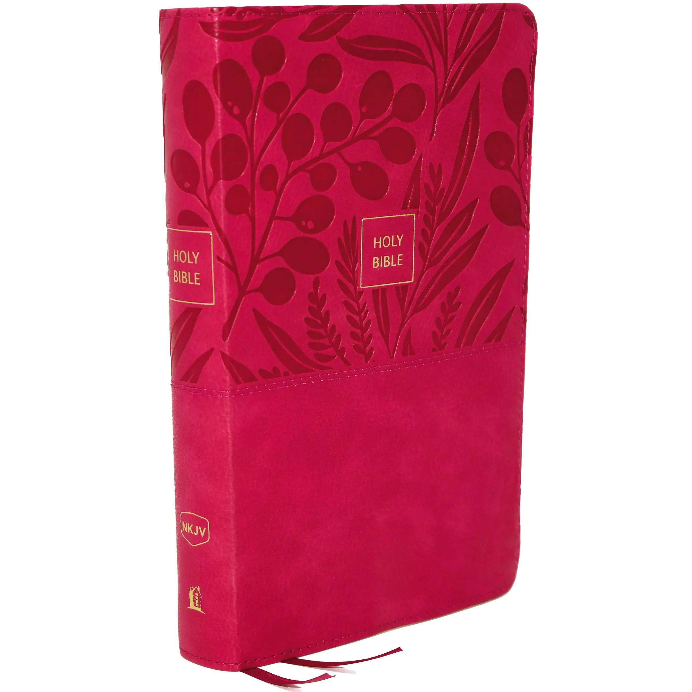 NKJV, End-of-Verse Reference Bible, Personal Size Large Print, Leathersoft, Pink, Red Letter, Comfort Print: Holy Bible, New King James Version by Thomas Nelson [Leathersoft Book]