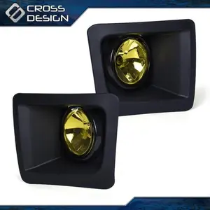 CROSSDESIGN Driving Fog Lamps Bumper Lights With Bulbs Kit Fit For 2014-2015 GMC Sierra 1500