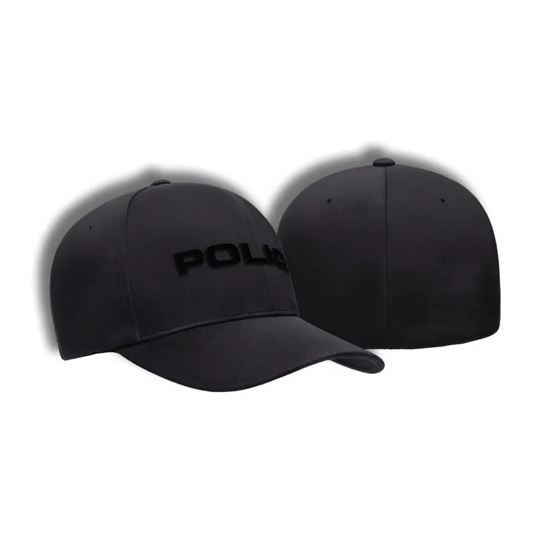 Rapid Dominance SWAT Deluxe Police Cap Noir - Casquette Tactique 6 Panneaux Avec Broderie 3D