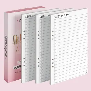 A5/A6 Notebook Paper Refill 3-Pack: Line, Dot, Grid, To-Do / Sticky Note Ruler Insert