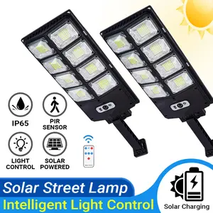 【2 Pack】New Solar Street Lamp Road Lighting 800 Lumens With Remote Control Garden Light Dusk To Dawn Solar Light Outdoor With Motion Sensor And Remote Control, Suitable For Courtyard, Parking Lot, Garage, Street