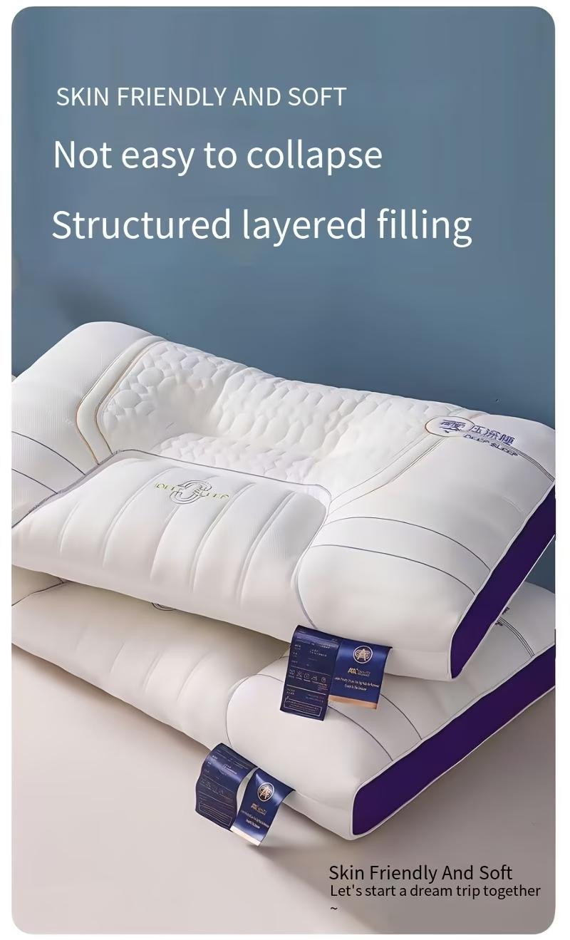 2-Piece 3D Breathable Soft Neck Pillows - All-Season Bedding Linen - Suitable for Home, Travel, Festival Gifting - Special Discount Available