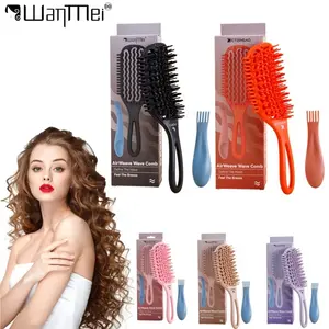 Wavy Openwork Curling Comb, Hair Care Anti-Static Styling Comb for Curly Hair, Comes with Gift Box, Suitable for All Hair Types, for Both Wet and Dry Hair, Creates Wavy Curls for Voluminous Styling, ABS Plastic Handle