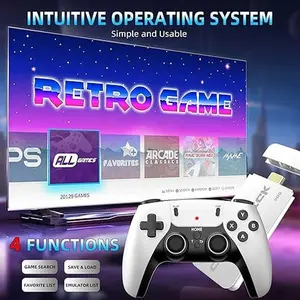 2025 Upgrade Retro Game Console Stick Pro, Classic Video Games with 4K HDMI, Built-in 23 Emulators, 20000+ Games - Plug & Play TV Video Gaming Stick with Upgrade Dual 2.4G Wireless Controllers(64GB)