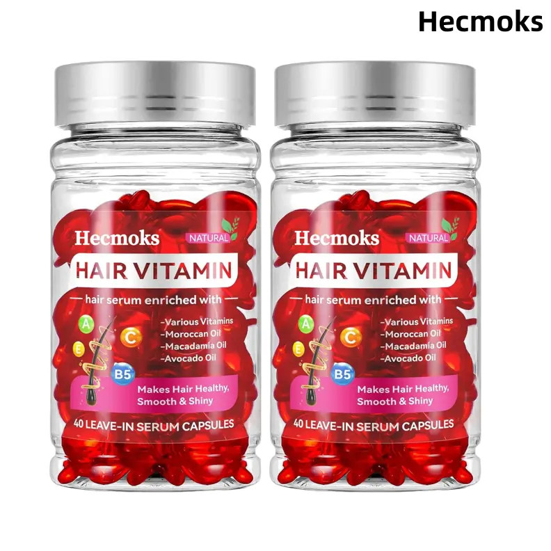 【Ship for Free】HECMOKS Professional Hair Treatment Serum Capsules - Infused with Vitamins A, C, E & Pro B5 for Improved Hair Health - 40 Capsules No Rinse Christmas Fathersdaygifts