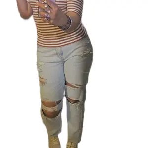 Strigid Ripped Mom Jean Womenswear with Style