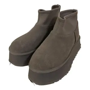 Pre-owned UGG Suede Small Leather Goods Classic Mini Dipper Platform Short Boots