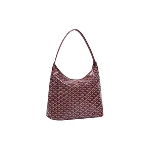 Goyard Bohème Hobo Bag with Y-Print Monogram, Leather Handles, and Canvas-Body Construction for Women in Burgundy
