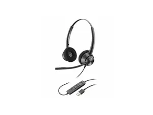 Poly EncorePro 310 Headset - Microsoft Teams Certification - Stereo - USB Type A - Wired - 32 Ohm - 50 Hz - 8 kHz - On-ear - Binaural - Ear-cup - Noise Cancelling, Uni-directional Microphone - Noise C