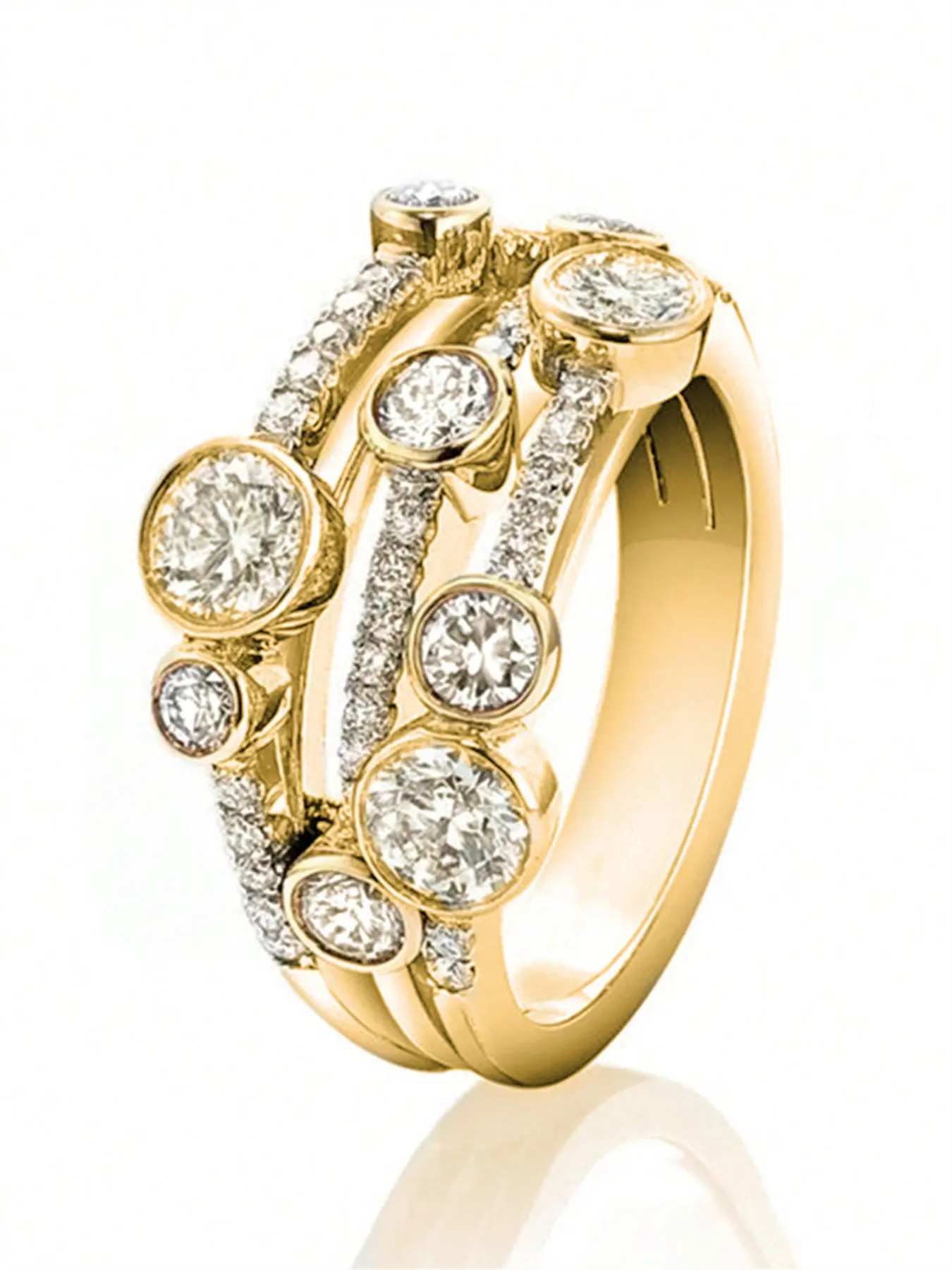 1 PC Elegant Cubic Zirconia For Women For Wedding Engagement Party Jewelry Valentine's Day Gift Artificial Zircon Rings