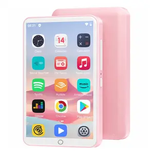 80GB MP3 Player with Bluetooth and WiFi, Oilsky 4.0" IPS Touch Screen MP3 Player with Speaker, Music Player with Spotify, Audible, Amazon Music, Deezer, MP4 Android Music Player Up to 512GB (Pink)