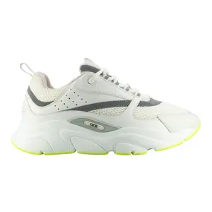 Dior B22 Trainer White Silver Fluo Green