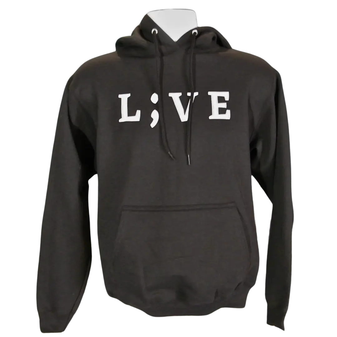 Black L;VE Unisex Fleece Pullover Hoodie Black L;VE Unisex Fleece Pullover Hoodie