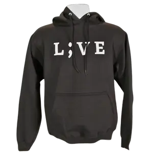 Black L;VE Unisex Fleece Pullover Hoodie