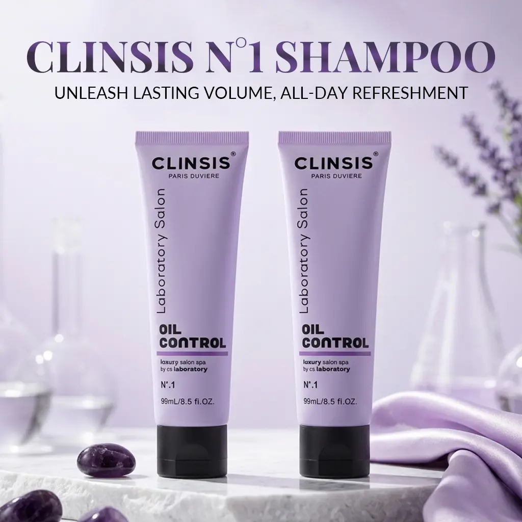 CLINSIS No.1 Haircare Liquid Shampoo - Gentle Natural Marula Extract & Alkanone XO Cleanser for Oily Hair, Deep Cleansing, Oil Control, Dandruff & Scalp Care, Water-Based Formula, Residue Removal, Hair Wax Compatible, Fluffy Fresh Results, Pomegranate Tan