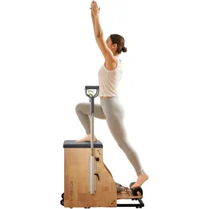 VEVOR Pilates Reformer Machine Accessories for Home Gym, Include Jump Board/Reformer Box/Chair/Spine Corrector/Wall Mounted Machine/Foldable Dual Resistance SpringsVEVOR Super Brand Day