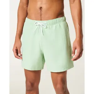 Hollister Mid-Thigh Seersucker Swim Trunks