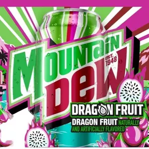 Mountain Dew Dragon Fruit Flavor Soda- 1 Can 12 Fl Oz