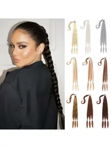 DIY Long Hair Braids Straight Extensions, Twisted Ponytail Hairpiece, Spiral Braid Hair Extension, Boxing Tail Braid