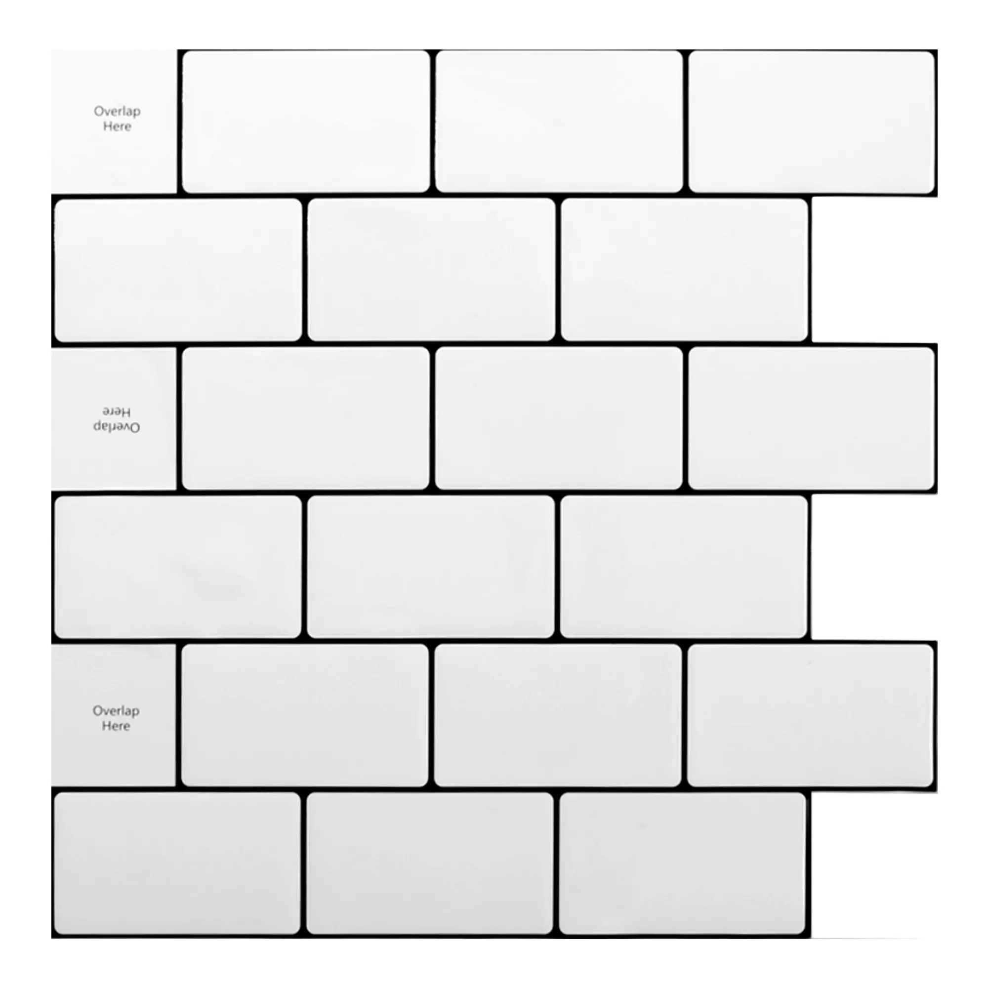 Warm White with Black Grout