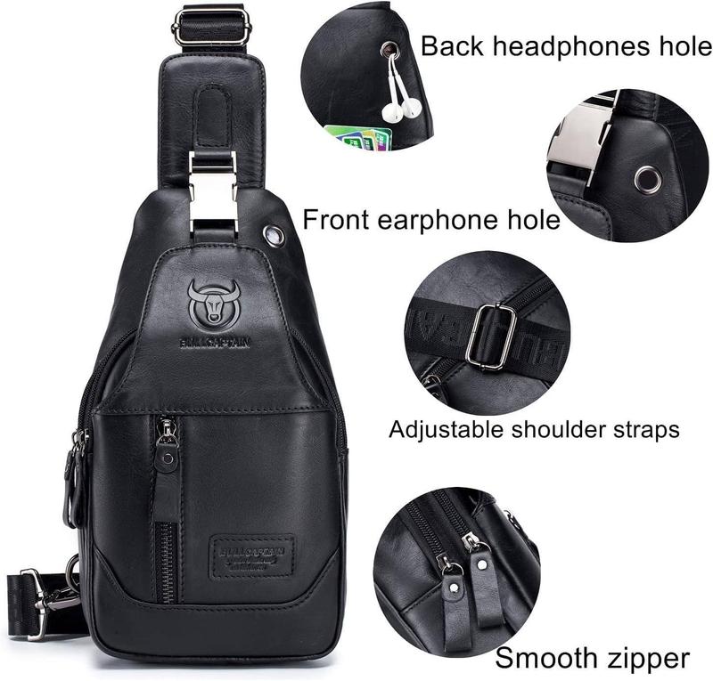 FR Fashion Co. Men's PU Leather Casual Crossbody Sling Bag with Zippered Pockets & Adjustable Strap for Everyday Use - Sleek Minimalist Design for Commuters & Urban Professionals FR Fashion Co. Men's PU Leather Casual Crossbody Sling Bag with Zippered Pockets & Adjustable Strap for Everyday Use - Sleek Minimalist Design for Commuters & Urban Professionals