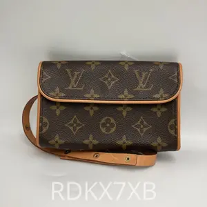 Pre-owned Louis Vuitton canvas clutches & wristlets #71454 Monogram Pochette Florentine Clutch bag waist belt XS M51855