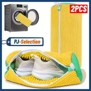 2pcs Reusable Laundry Shoe Washing Bag, Durable Zipper Shoes Removable Washing Bags, Shoe Storage Bag, Laundry Tools & Accessories for Home Laundry Room, Laundry Room Organiser, Laundry Products