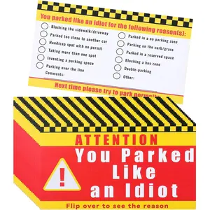 200 count You Parked Like an Idiot Business Cards Bad Parking Violation Note Cards Funny Gag  for  Owner Prank Gifts
