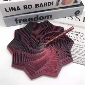 Colorful Geometric Vortex 3D Printed Toy: Multi-layered Star-shaped Structure with Gradient Color Visual Feast, Creative Stress-relief Plaything & Desktop Art Ornament, A Novelty with Distinct Niche Design Sense