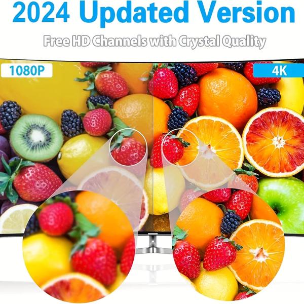 2025 Ultra Thin TV Antenna – Long Range Indoor Digital Antenna for Smart & Older TVs with High-Gain Coaxial Cable