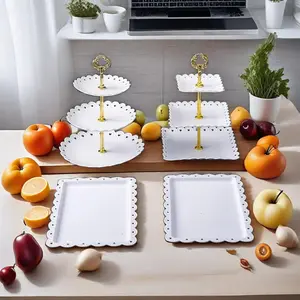 Cupcake Stand, Cupcake Holder, 4 Counts/set 3 Layer Dessert Display Stand & Tray,   Party Supplies for Home Kitchen Wedding