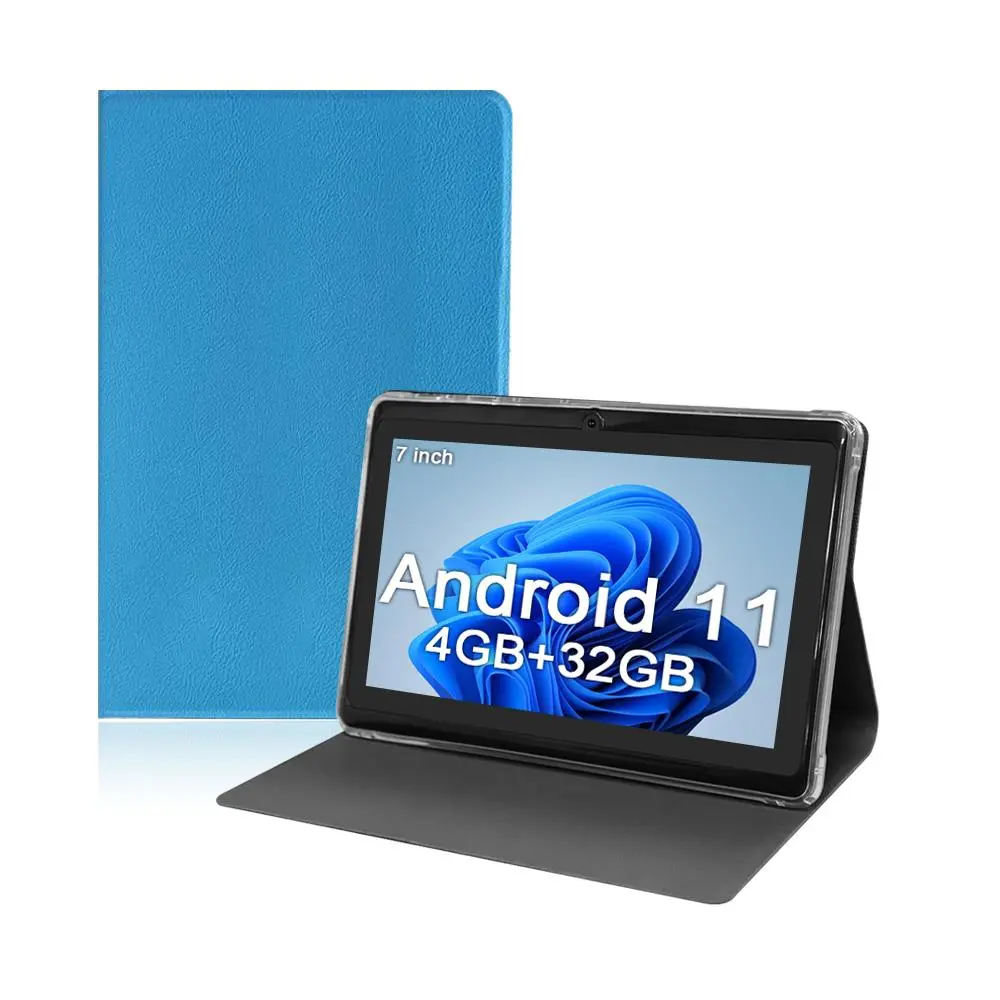 CRELANDER 7 Inch Android 11 Tablet, 4GB RAM 32GB ROM Tablet, IPS Screen Tablet with Dual Band WiFi, Multilanguage for Kids, Touchscreen Android Tablet, Android Tablet Computer