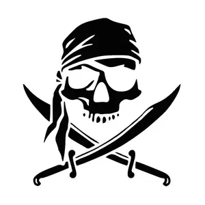 Car Sticker Skull Pirate Window & Body Decal – Waterproof Cool Decoration for Cars, E-Bikes & Laptops