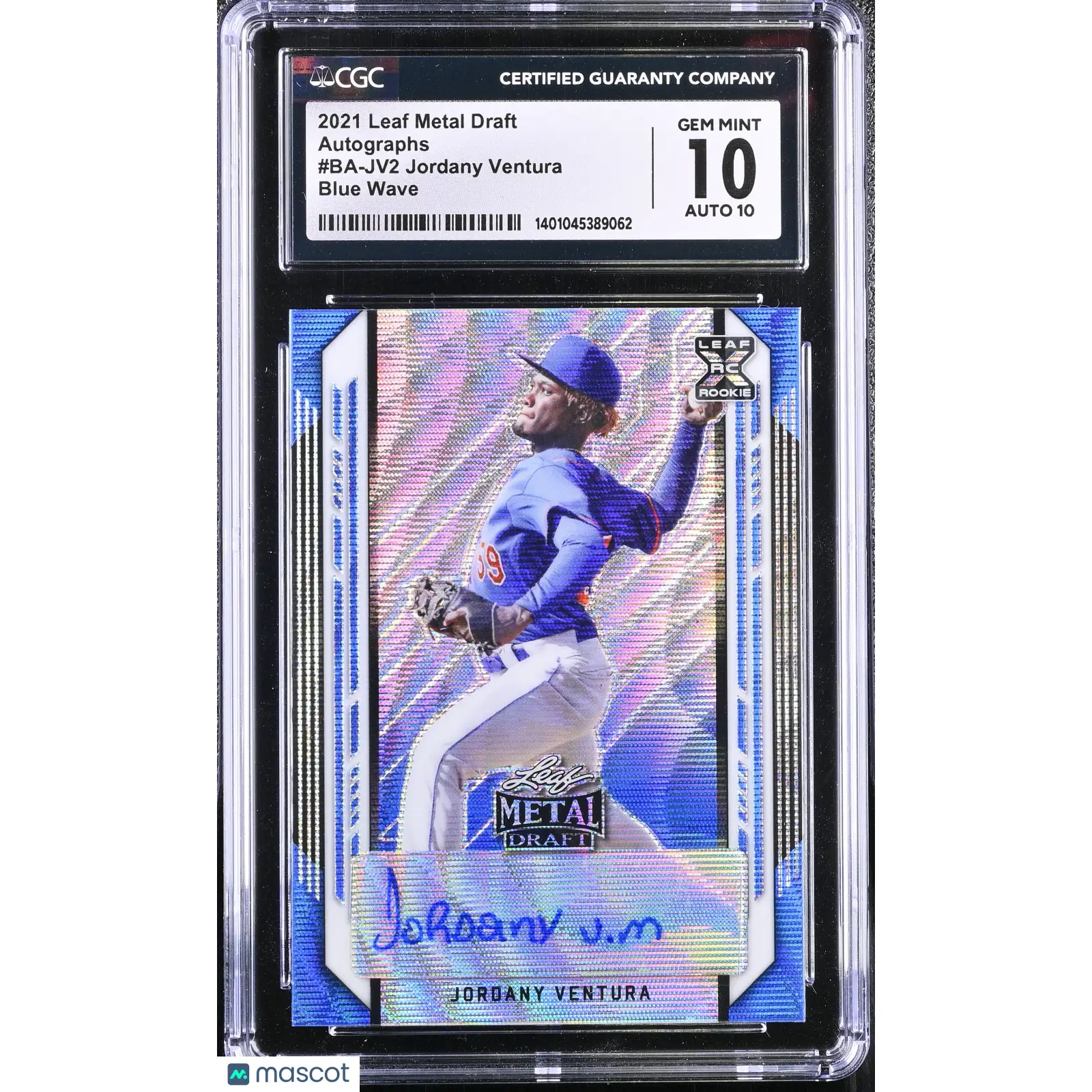 Jordany Ventura CGC 2021 Metal Draft #BA JV2 Blue Wave 15/20 Baseball 10