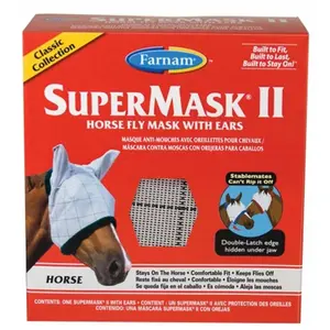 212 MAIN Supermask 2 Classic Horse Fly Mask with Ears, Equine Accessories, Horse Equipment, Fly Protection