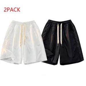 2PACK Men's Summer Quick Dry Mesh Shorts, Breathable Casual Athletic Shorts for Gym, Beach & Daily Wear, Trendy Streetwear