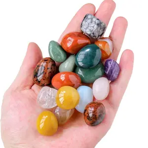 opalite Natural Crystal Roller Jade Decorations - White Crystal Rose Quartz Red Jasper Lapis Lazuli Blue Aventurine Obsidian Green Aventurine Yellow Crystal for Home Office Feng Shui Decoration Reiki Healing Stones Gifts