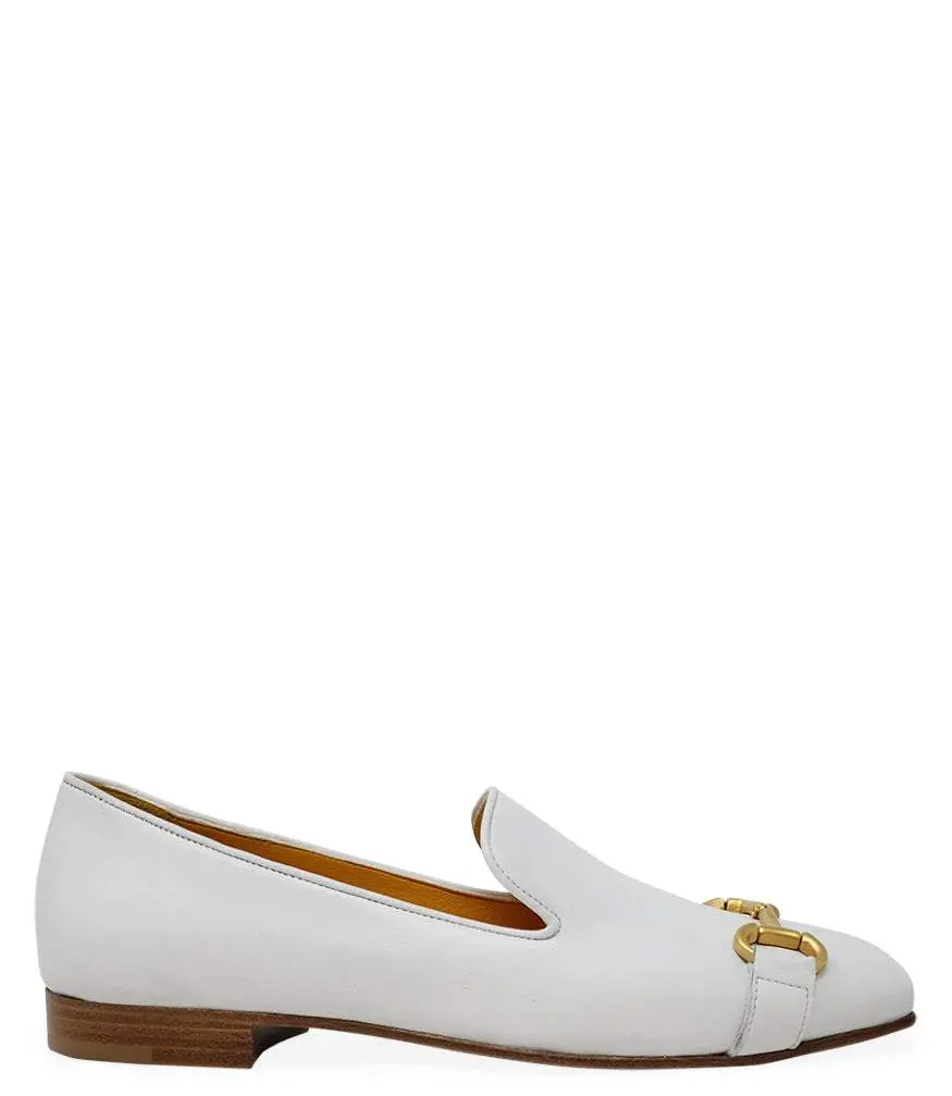 Madison Maison White Square Toe Loafer