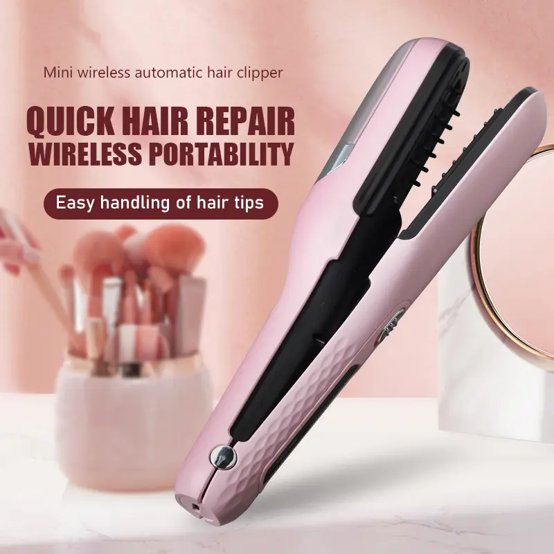 Wireless Rechargeable Split End Trimmer with Negative Ions & Blue Light Hair Care