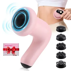 Handheld Lymphatic Massager, Cordless Body Sculpting Machine with 5 Heads & 6 Intensity Levels, Electric Body Shaping Massager for Arm Thighs Leg Hip Belly, Ideal Gifts for Women Men