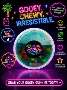 Candy Cove Gooey Gummies - Sweet & Sour - Gummy Snack - Choose Your Flavor: Sweet or Sour - Perfect for Snacking & Gifting - Live Order Options Available