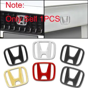 1Pcs 3D ABS Car Front Hood Grille Emblem Rear Trunk Badge Logo Sticker Replacement Auto Accessories For Honda Civic Accord City Odyssey XR-V CR-V HR-V Insight Vezel Fit Jazz