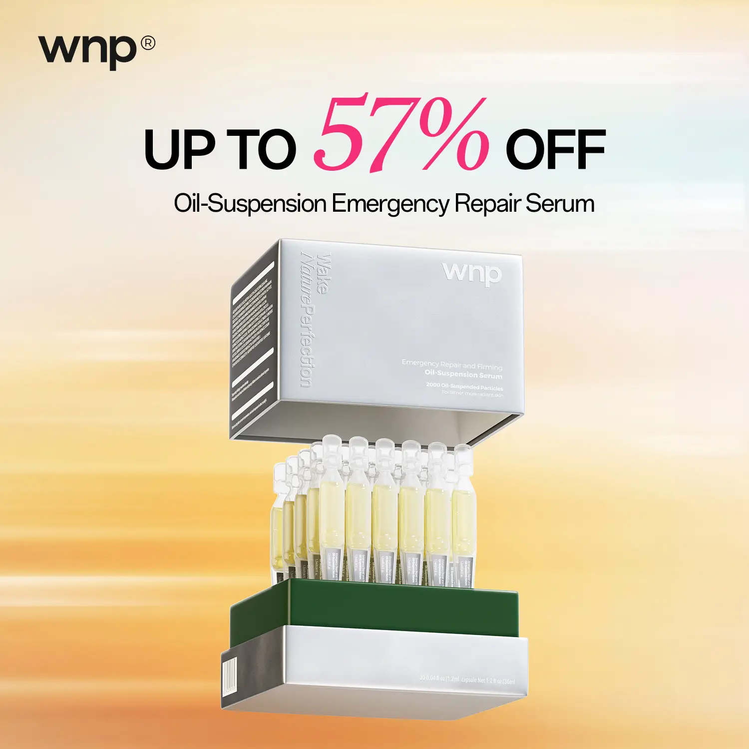 [WNP Official] Oil-Suspension Serum | 3 types of collagen + anti-aging peptides | Repairs and strengthens the skin barrier | Reduces dryness and redne