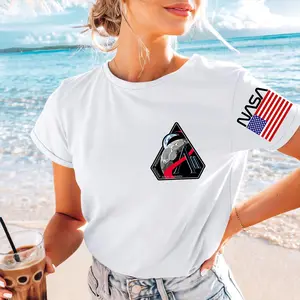 [Unisex Shirt][Made USA] Artemis II NASA Sweatshirt, Arm Flag Design, NASA Moon Mission Shirt, Space Exploration Graphic Tee, First Crewed Test Flight Lunar Orbit Apparel, Space Enthusiast Gift, NASA Mission Graphic Tee - Shirt For Men And Women