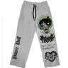 Baggy Sweatpants Men's Powerpuff Inspired Training Joggers - Comfortable Stretch Polyester Fabric for Sports & Outdoor Workouts