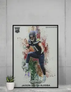 Prizm Jaxson Smith-Njigba 2023 Color Blast 12x17 Poster Seattle Seahawks