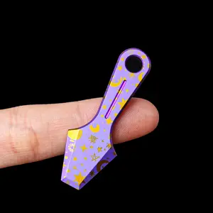 Titanium Alloy Pry Bar Mini Tool Keychain, Portable Edc Accessory for Outdoor Camping Emergency Use, Durable and Compact Design