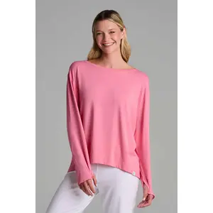 Women's West Palm Drape Long Sleeve T-Shirt | Flamingo Pink Heather
